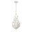Crystorama Broche 3 Light 9" Chandelier, Matte White