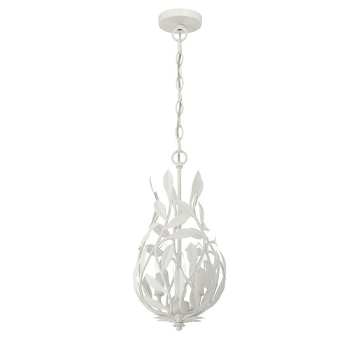 Crystorama Broche 3 Light 9" Chandelier, Matte White