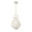 Crystorama Broche 3 Light 9" Chandelier, Matte White