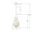 Crystorama Broche 3 Light 9" Chandelier, Matte White