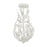 Crystorama Broche 3 Light 9" Semi Flush Mount, Matte White