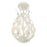 Crystorama Broche 3 Light 9" Semi Flush Mount, Matte White