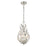 Crystorama Broche 3 Light 9" Chandelier, Antique Silver - 565-SA
