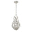 Crystorama Broche 3 Light 9" Chandelier, Antique Silver