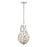 Crystorama Broche 3 Light 9" Chandelier, Antique Silver