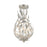 Crystorama Broche 3 Light 9" Semi Flush Mount, Antique Silver - 565-SA-CEILING