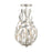Crystorama Broche 3 Light 9" Semi Flush Mount, Antique Silver