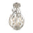 Crystorama Broche 3 Light 9" Semi Flush Mount, Antique Silver