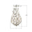 Crystorama Broche 3 Light 9" Semi Flush Mount, Antique Silver