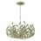 Crystorama Broche 5 Light Chandelier, Champagne Green Tea