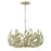 Crystorama Broche 5 Light Chandelier, Champagne Green Tea