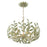 Crystorama Broche 5 Light Chandelier, Champagne Green Tea