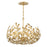 Crystorama Broche 5 Light Chandelier, Antique Gold