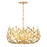 Crystorama Broche 5 Light Chandelier, Antique Gold