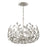 Crystorama Broche 5 Light Chandelier, Antique Silver