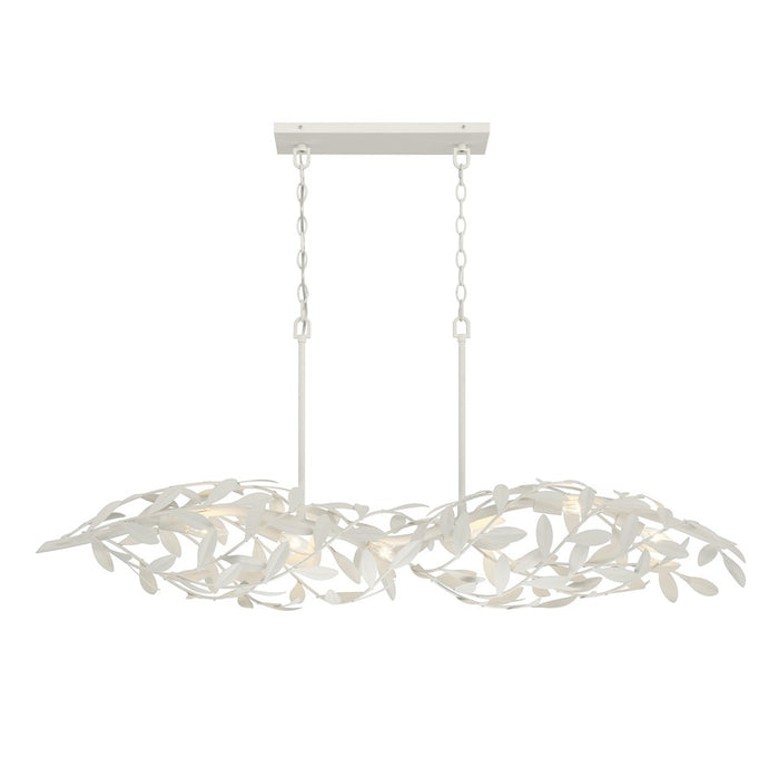 Crystorama Broche 6 Light 50.5" Chandelier, Matte White