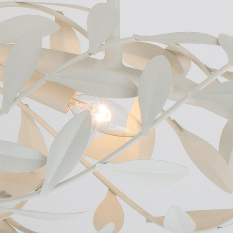 Crystorama Broche 6 Light 50.5" Chandelier, Matte White