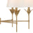 Crystorama Broche 6 Light Chandelier, Antique Gold/White