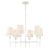 Crystorama Broche 6 Light Chandelier, Matte White/White - 568-MT