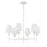 Crystorama Broche 6 Light Chandelier, Matte White/White
