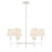 Crystorama Broche 6 Light Chandelier, Matte White/White