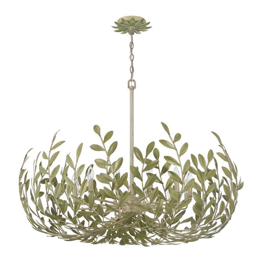 Crystorama Broche 12 Light 42" Chandelier, Champagne Green Tea