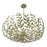 Crystorama Broche 12 Light 42" Chandelier, Champagne Green Tea