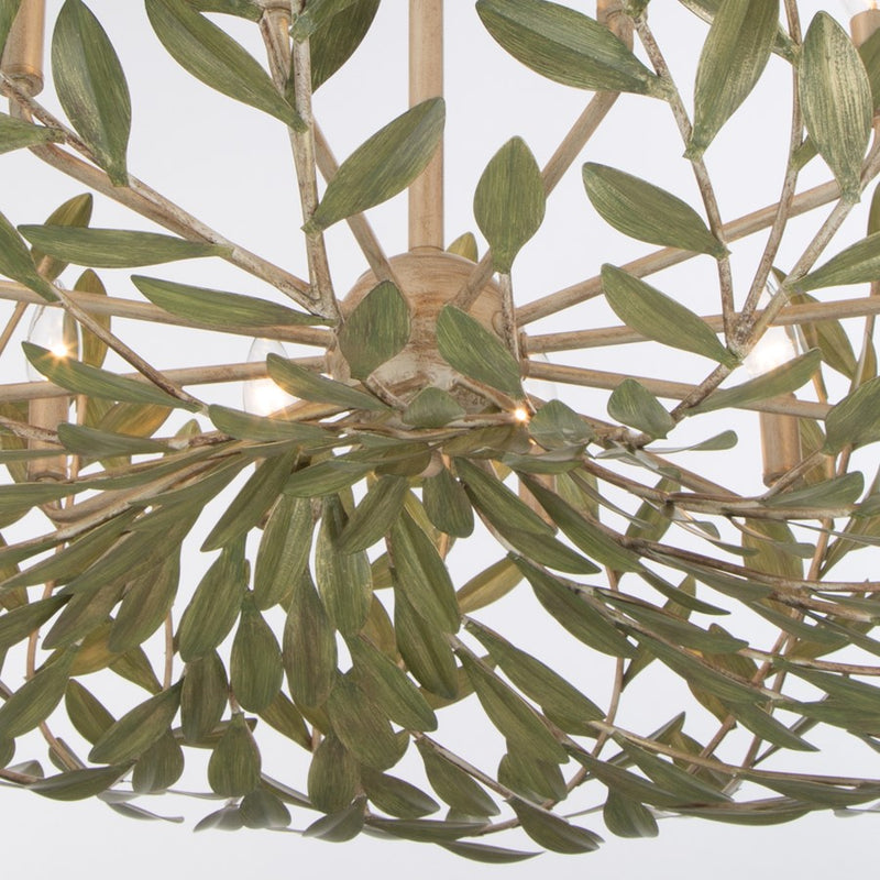 Crystorama Broche 12 Light 42" Chandelier, Champagne Green Tea