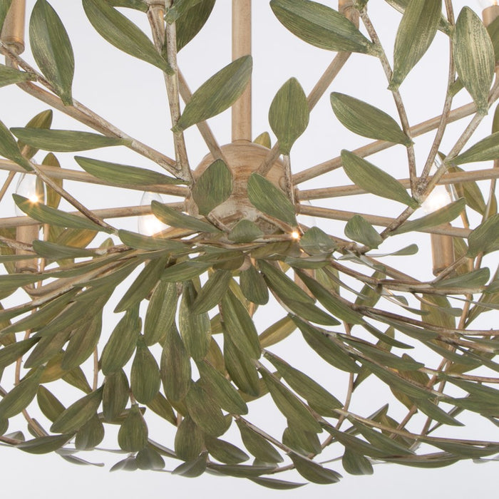 Crystorama Broche 12 Light 42" Chandelier, Champagne Green Tea