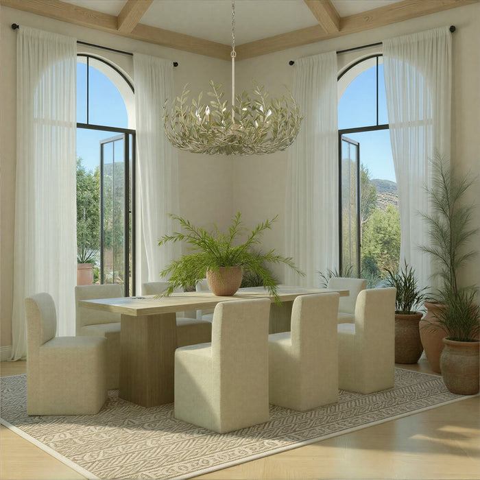 Crystorama Broche 12 Light 42" Chandelier, Champagne Green Tea