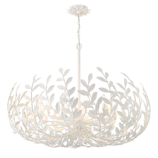 Crystorama Broche 12 Light Chandelier, Matte White - 569-MT