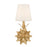 Crystorama Broche 1 Light Sconce, Gold/White