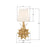 Crystorama Broche 1 Light Sconce, Gold/White
