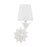 Crystorama Broche 1 Light Sconce, White/White