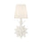 Crystorama Broche 1 Light Sconce, White/White