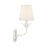 Crystorama Broche 1 Light Sconce, White/White