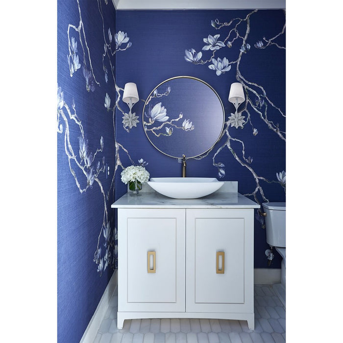 Crystorama Broche 1 Light Sconce, White/White