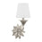 Crystorama Broche 1 Light Sconce, Silver/White