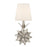 Crystorama Broche 1 Light Sconce, Silver/White