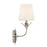 Crystorama Broche 1 Light Sconce, Silver/White