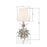 Crystorama Broche 1 Light Sconce, Silver/White
