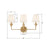 Crystorama Broche 3 Light Bathroom Vanity, Gold/White