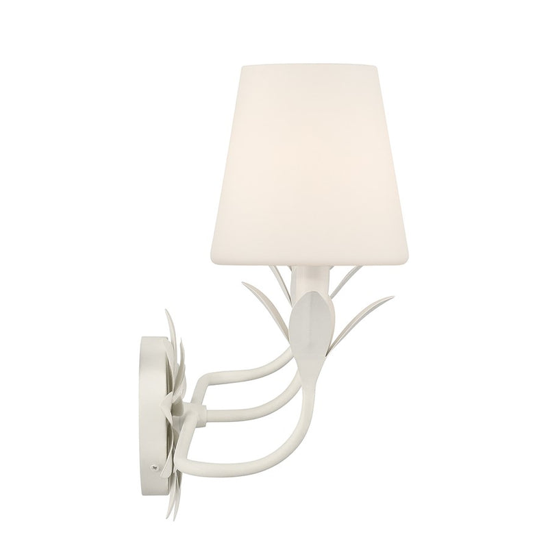 Crystorama Broche 3 Light Bathroom Vanity, White/White