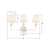 Crystorama Broche 3 Light Bathroom Vanity, White/White