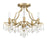 Crystorama Cedar 5 Light Semi Flush Mount, Vibrant Gold