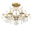 Crystorama Cedar 5 Light Semi Flush Mount, Vibrant Gold