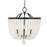 Crystorama Rylee 4 Light Chandelier, Matte Black/Frosted Glass Beads