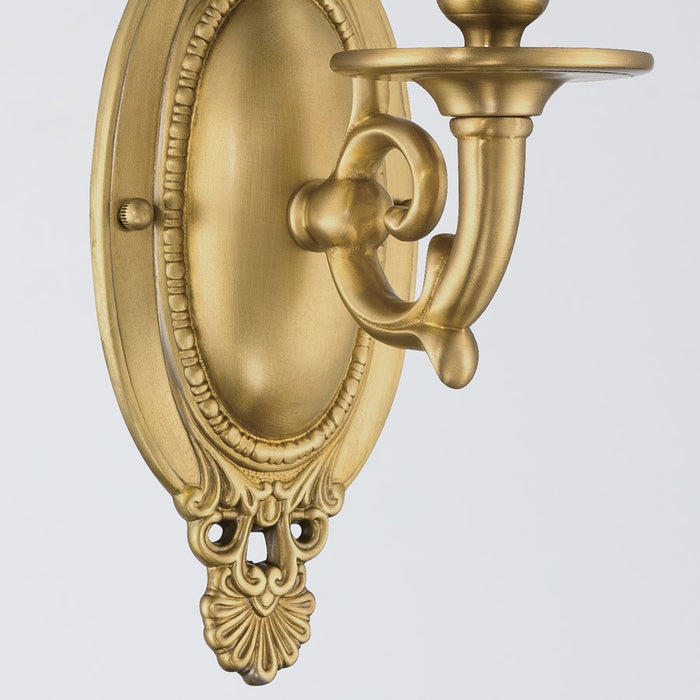 Crystorama Milford 1 Light 4.25" Sconce, Aged Brass