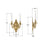 Crystorama Milford 2 Light 9.5" Sconce, Aged Brass