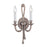 Crystorama Cast Brass 2 Light 8" Wall Sconce, Pewter